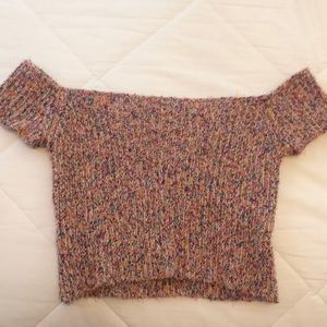 off the should crop top!